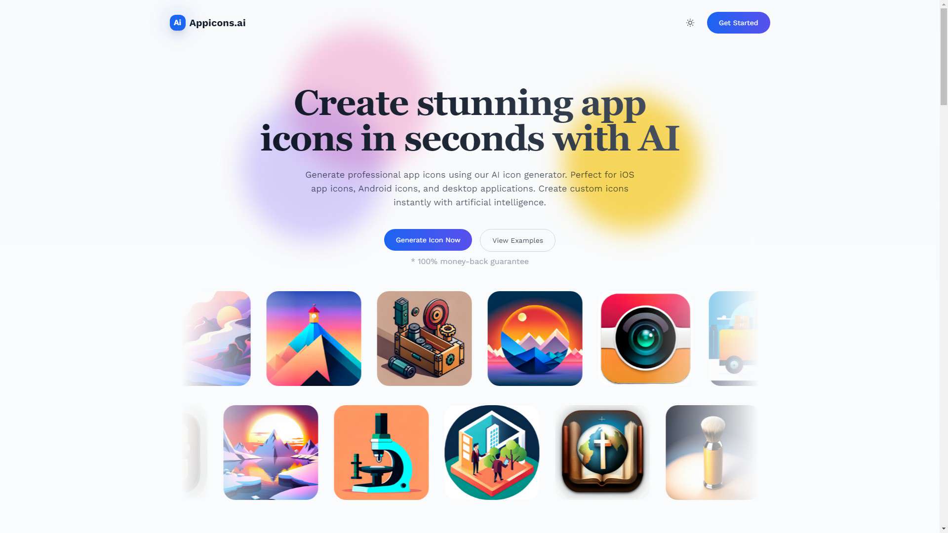Appicons AI 界面预览