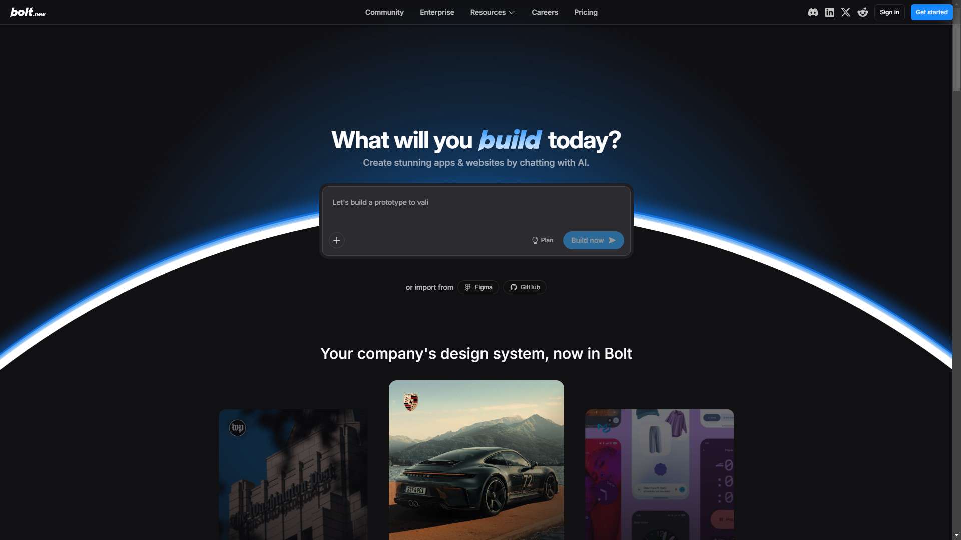 Bolt.new 界面预览