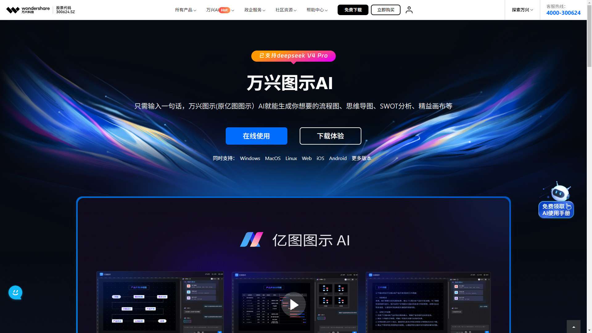 亿图图示AI 界面预览