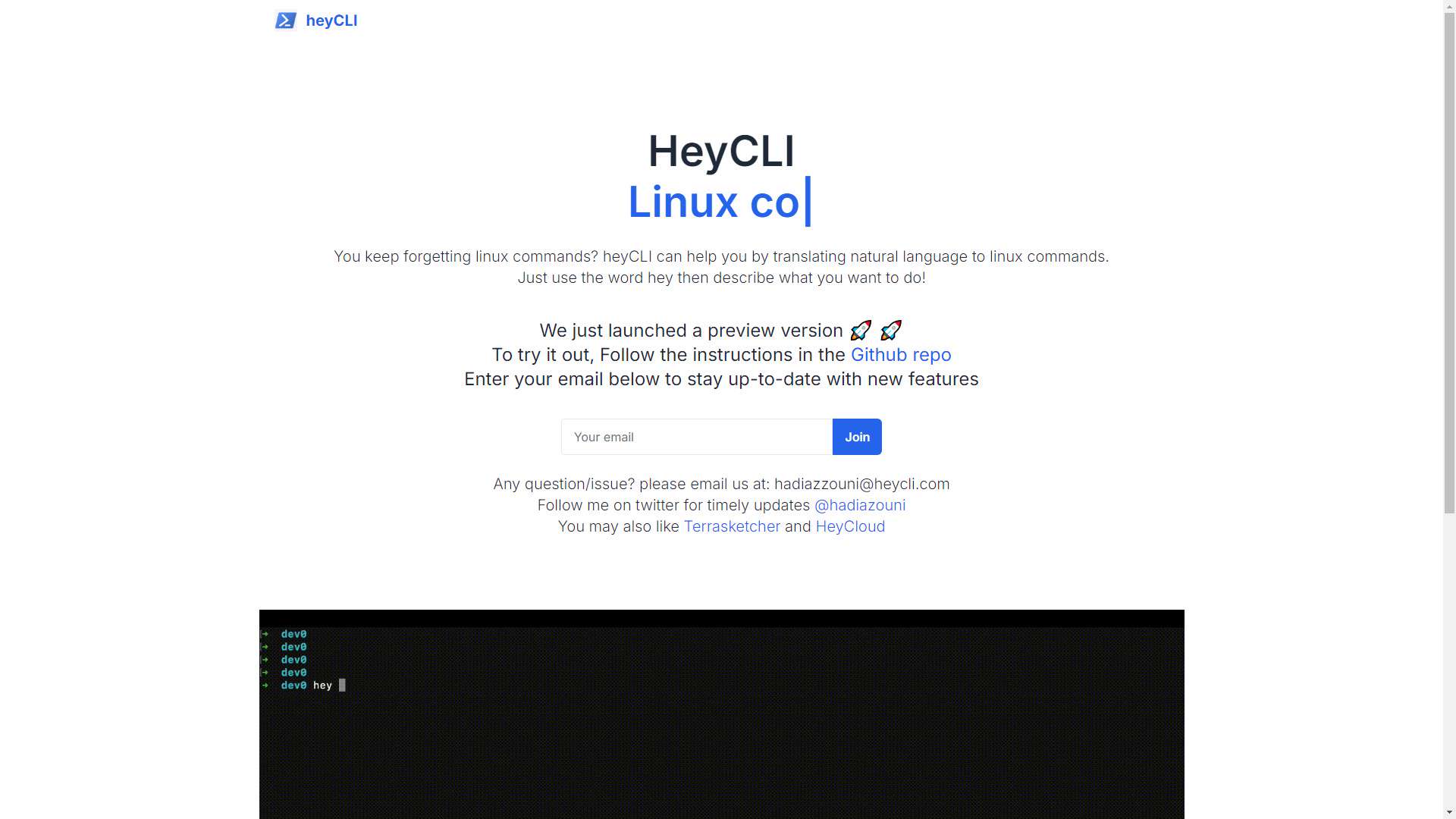 HeyCLI 界面预览