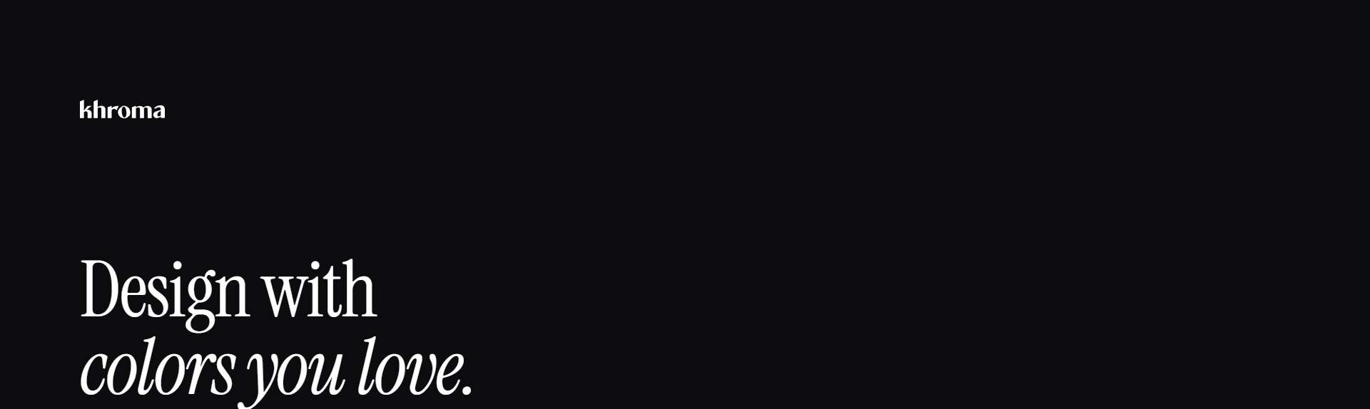 Khroma 界面预览