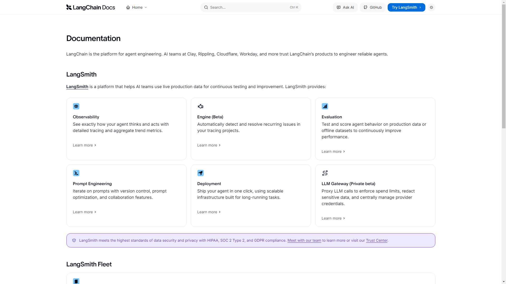 LangChain 界面预览